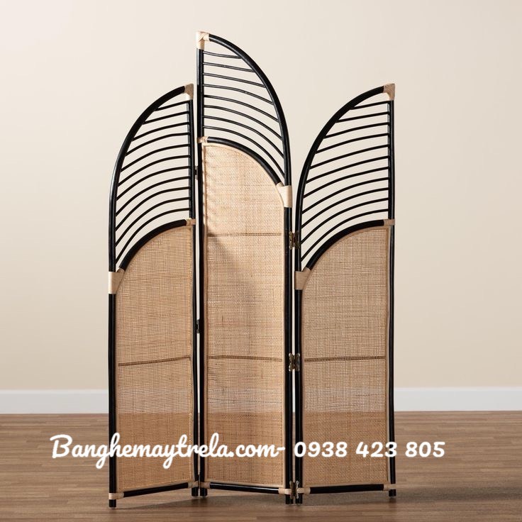 Bình phong mây tự nhiên trang trí